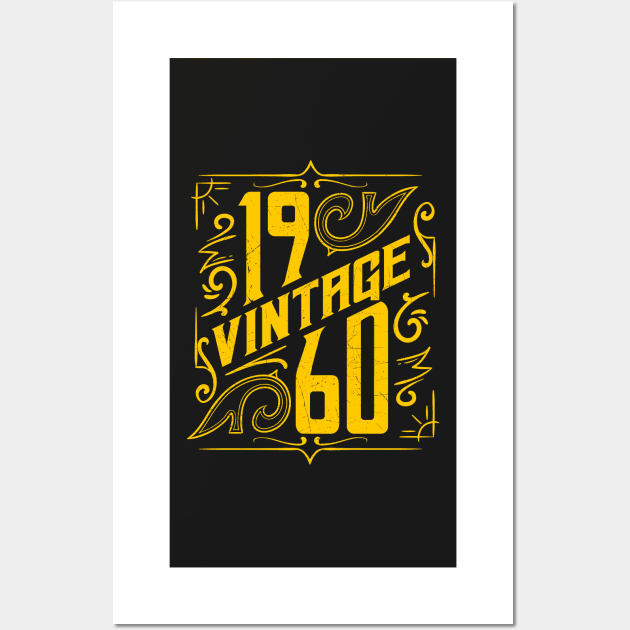 60th birthday gifts for men and women 1960 gift 60 years old Wall Art by Cheesybee